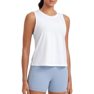New Women Small CRZ YOGA Women's Pima Cotton Sleeveless Loose Tank Tops Exercise